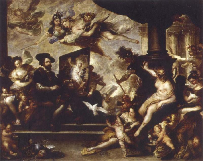 Luca Giordano rubens painting the allegory of peace